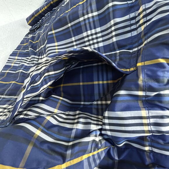 Brooks Brothers Womens Water Repellent Coat Plaid Hooded Jacket Size 4 Blue - Picture 4 of 10